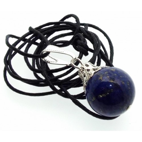 12mm Lapis Lazuli Gemstone Sphere Pendant